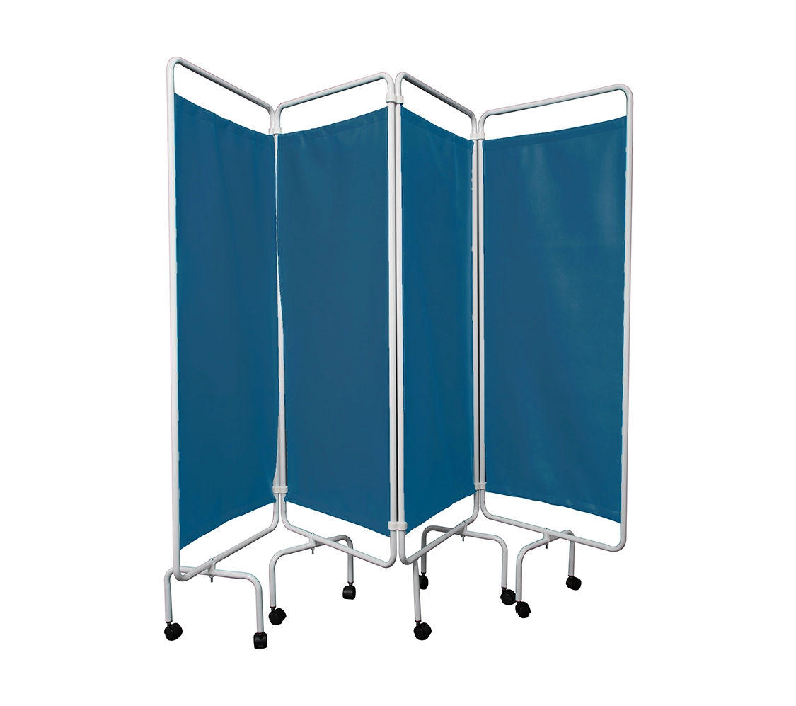 Four Fold Privacy Screens with Curtains