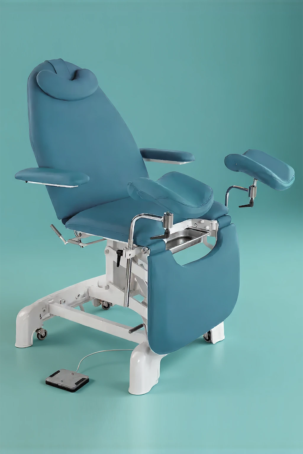 Meditelle CHR4400 gynaecology chair shown on a green background