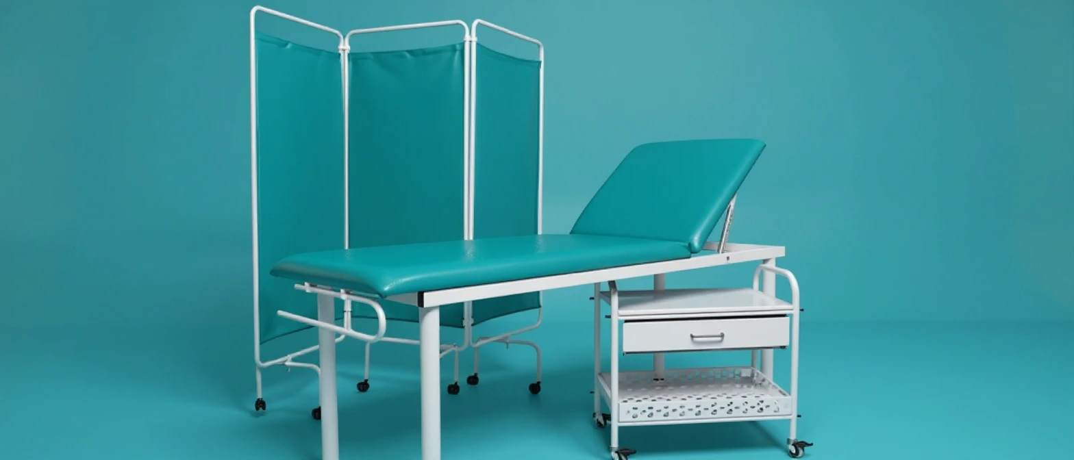 Meditelle first aid room set shown on a green background