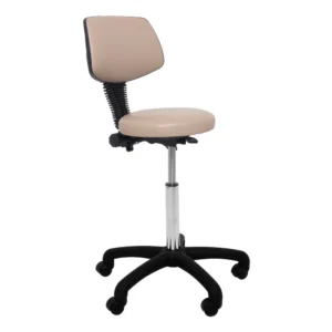 Hansen First Aid Chair with Taupe colour vinyl upholstered seat and black base