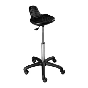 Meditelle technician sit/stand perch stool in black colour