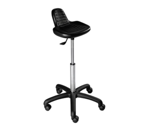 Meditelle technician sit/stand perch stool in black colour